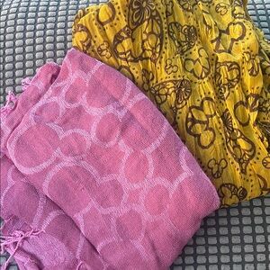 Two Disney Mickey Peace Sign Scarves!